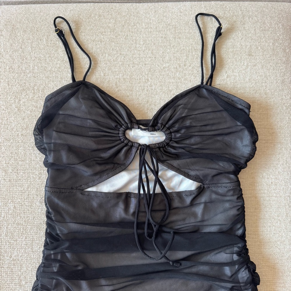 American Threads Ruched Mini Dress Size S - Picture 3 of 4